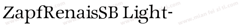 ZapfRenaisSB Light字体转换